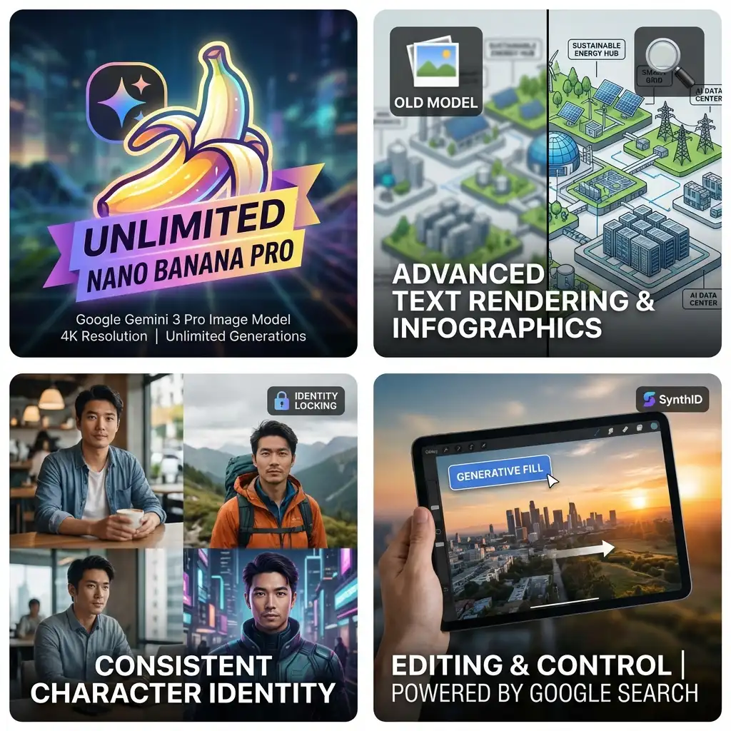 Banana Pro - AI Image Generation Features